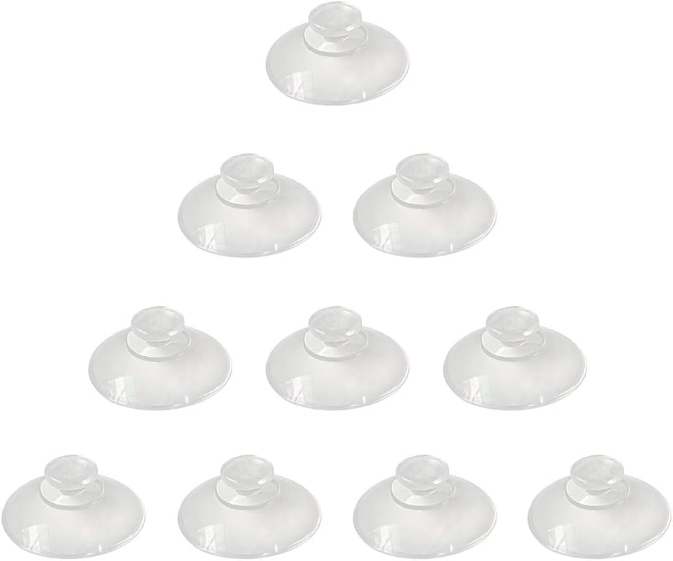 LuluEasy 20mm 10 Pieces Mini Suction Cups Clear without Hooks without Holes, PVC