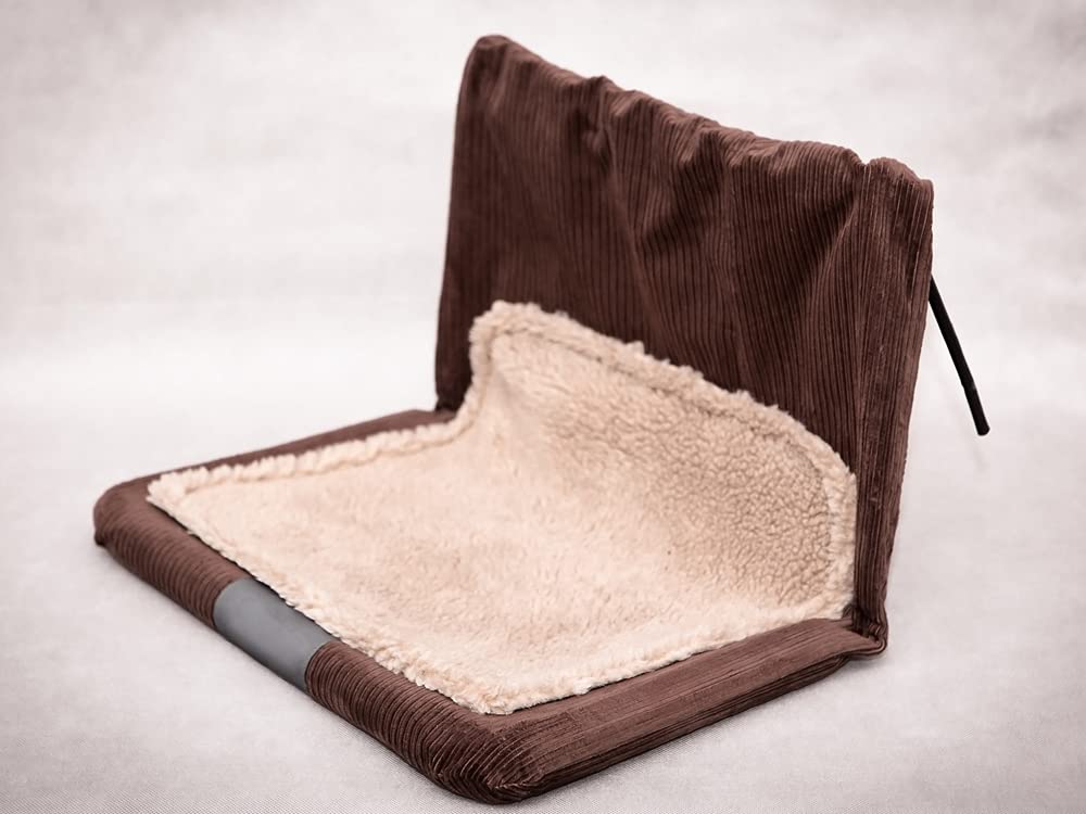 PillowPrim Katzenhängematte Katzensofa Liegen Katzenkissen Sofa Katzenkorb Bett Katzencouch Tierbett Weich Haustierbett Katzenliegen Dreieckiger Verschluss cm