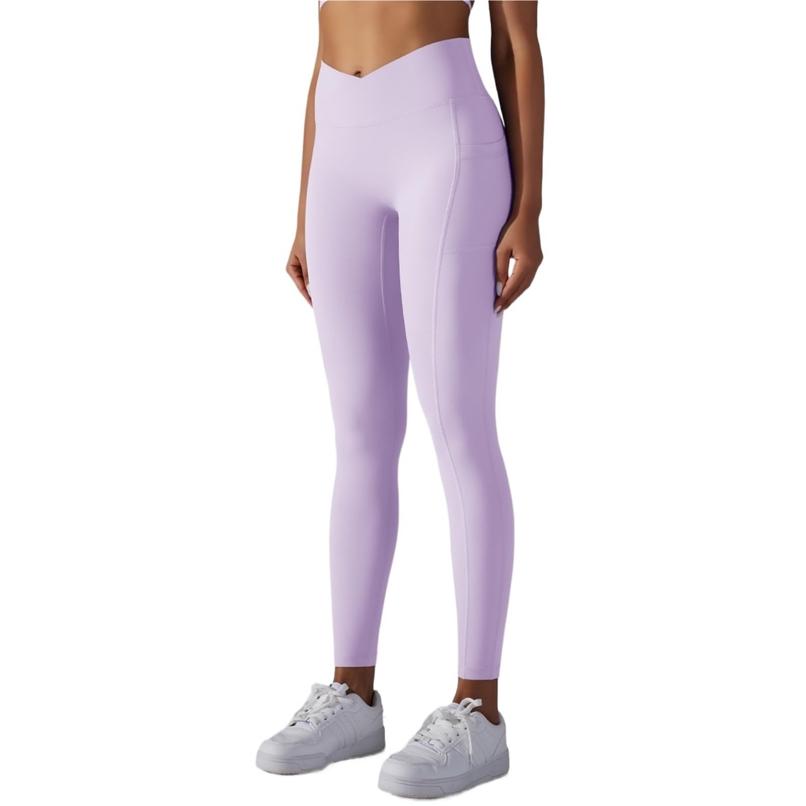 Damskie legginsy z krzyżem w talii spodnie do jogi z kieszeniami legginsy do biegania na rowerze oddychające legginsy sportowe legginsy treningowe z wysokim stanem