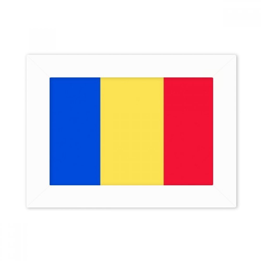 Image art Roumanie sous cadre blanc 5x7 de bureau chic