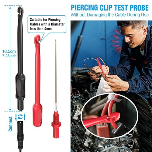 Cordons de test pour multimètre avec pinces crocodile et sondes de perçage - 4