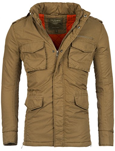 Parka forrada para hombre de la marca Young & Rich marrón M