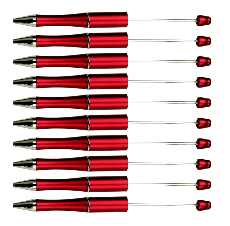 Stylo plastique rouge encre noire pour personnaliser vos fournitures et éviter les pertes au bureau