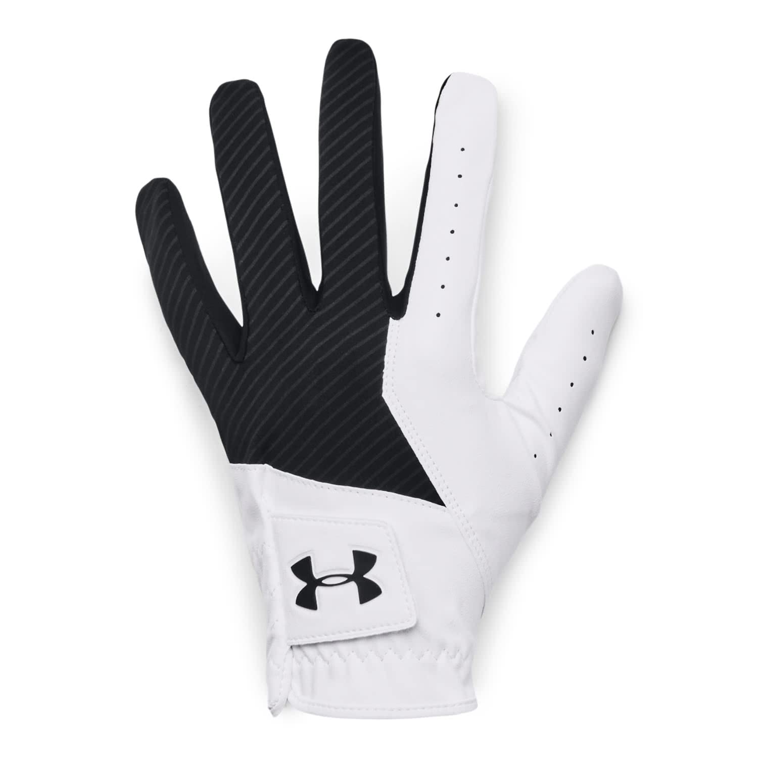 Under Armour Ua Medal Golf Glove Men's Full Finger Gloves, Black, 1349705-001, RML