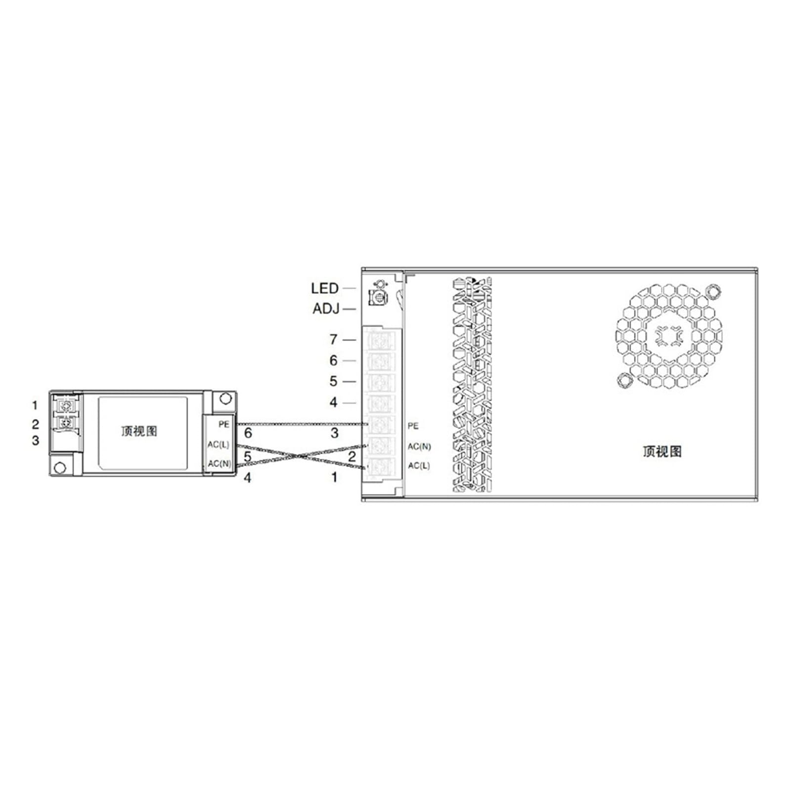 Schaltnetzteil in Chassisbauweise LM350-22B 12V/29A/350W Chassis-AC/DC-Schaltnetzteil