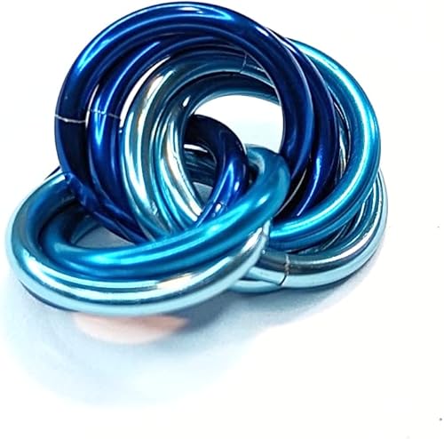 Miniatura 66 de Möbii Fidget Ball (MultiColor): Quiet Mobius ADHD Anxiety Stim Stress Relief Toy Tool for Home Travel Office or Desk (Small, Full, Pink Blue Silver)