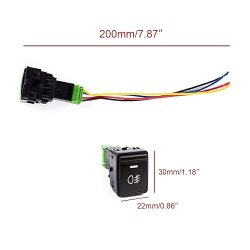 Miniatura 2 de Xotic Tech Factory Style - Interruptor de botón de 4 polos de 12 V con luces indicadoras LED compatibles con niebla, DRL, barra de luz LED,