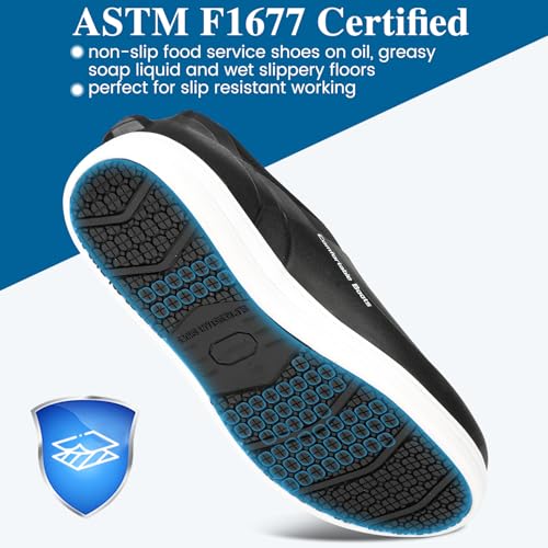 Showave Men's Rain Shoes Waterproof Rubber Non Slip Shoe For Men Food Servise Shoes Comfort Breathable Safety Work Shoe For Nurse Hospital Kitchen Restaruant Garden3