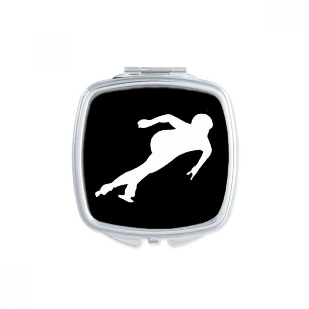 Miroir de poche silhouette patinage mignon petit cadeau original pour passionnés