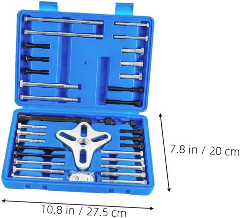 46Pcs Steering Wheel Puller Crankshaft Pulley Removal Tool for Auto Maintenance Durable Design Prevents Damage During Removal for Professionals Hobbyists