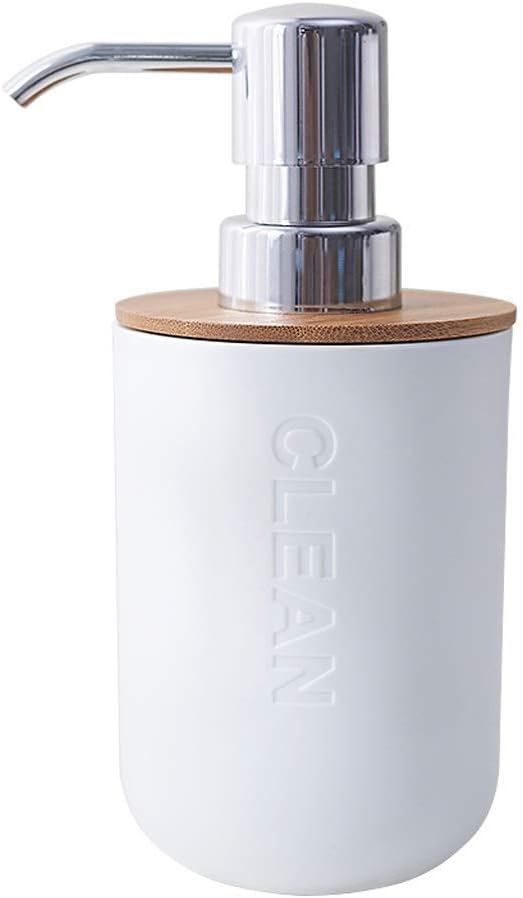 Vintage White Hand Soap Dispenser Countertop Decorative Lotion Pump, Resin Sink Shower Dispensers,for Elegant Bathroom Decor White