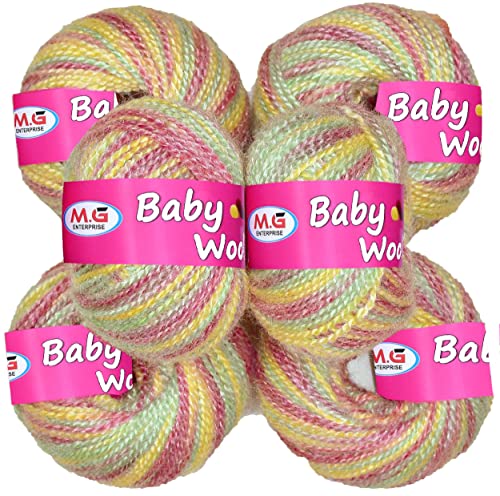 Image of M.G ENTERPRISE Premium Wool 100% Acrylic Wool Redberry Jannat (10 pc) Baby Wool M /G Wool Ball Hand Knitting Wool /Art Craft Soft M /G Fingering Crochet Hook Yar QG