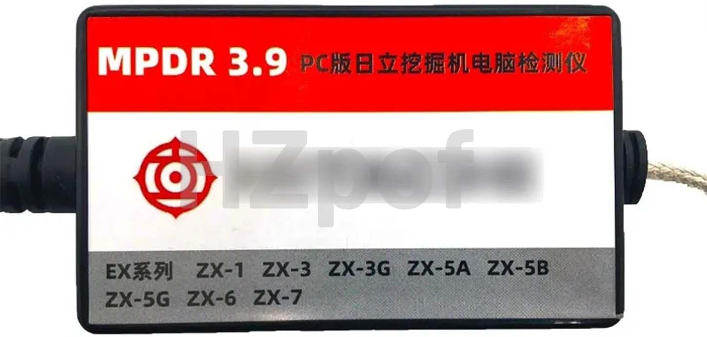 MPDR Software 3.9 for Heavy Duty Diagnostic Tool Tester The Latest Version for Hitachi EX ZX-1 ZX-3G ZX-3 ZX-5 ZX-6 ZX-7 of Excavator (Adapter with 3.9software)