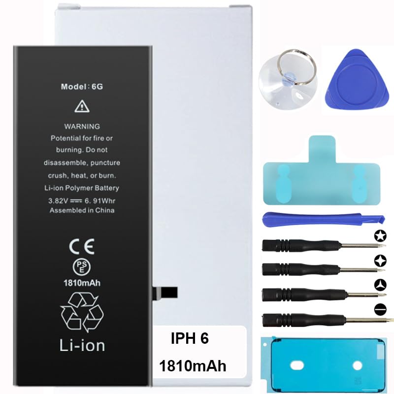 Kit batterie pour iPhone 6 avec outils magnétiques et adhésif étanche de rechange