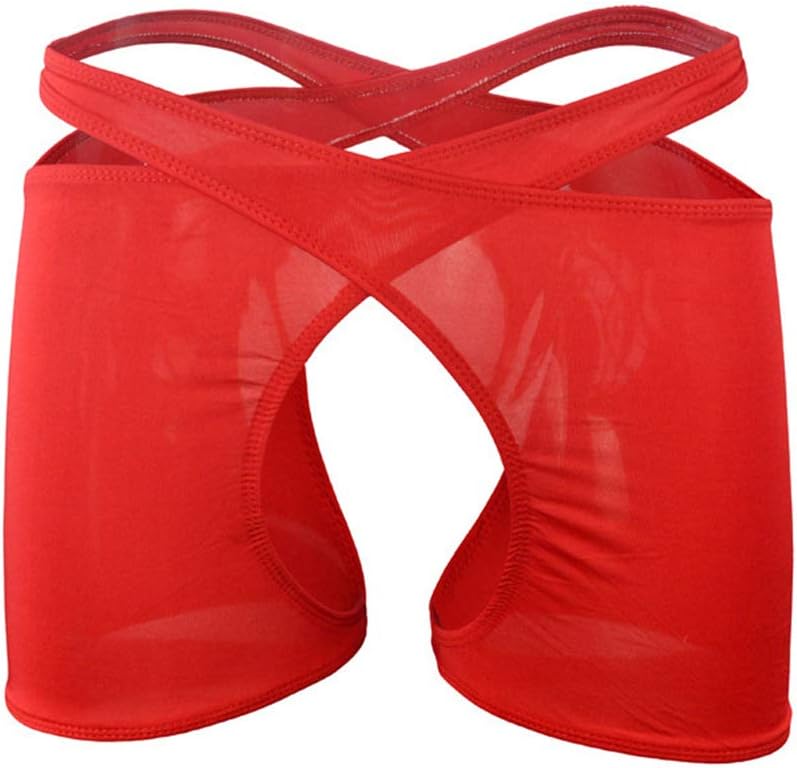 Men's Boxer Shorts Open Front Back Underwear Lingerie Funny Stocking