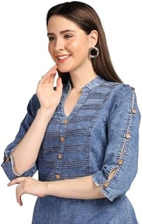 Creative Kurti Palace Denim Straight Kurti for Women Price In India