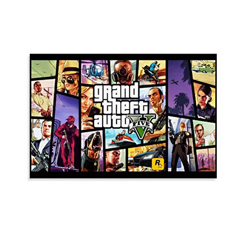 Póster decorativo de ZHengdong GTA 5 póster de pintura decorativa de la pared de la sala de estar carteles de 30 x 45 cm
