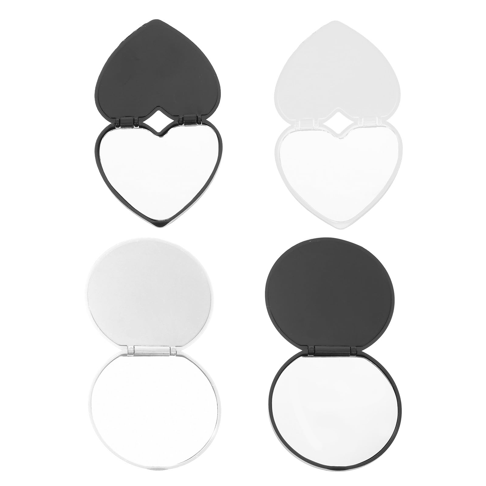 Miroirs de poche de cœur Amosfun en plastique haute définition pliables et portables x20