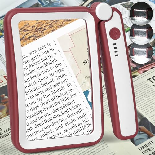 Loupe de lecture rechargeable 5X avec lumière LED pliable - 2