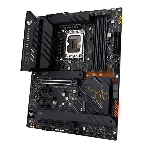 TUF Gaming Z690-PLUS WIFI D4 Scheda Madre Gaming ATX, Intel Z690, LGA1700, DDR4, PCI 5.0, 14+1 Fasi Alimentazione, 2.5Gb LAN, WIFI 6, Realtek 7.1 Sorround, 4xM.2, SATA 6GB/s, Aura Sync RGB, Nero - Scheda madre - Immagine 3