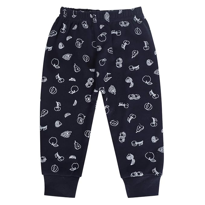 GOLURK Unisex Baby Jogger Pants, Printed Cotton Casual Trousers, Elastic Waist, Multi-Colour (in, Age, 18 Months, 24 Months, Regular, 6, Multicolor) 3