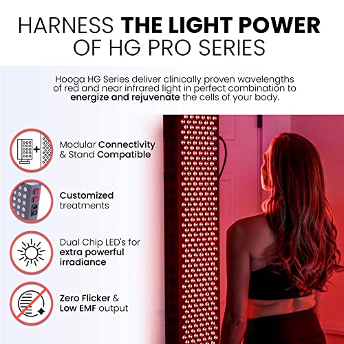 Hooga Red Light Therapy, 660Nm 850Nm Red Near Infrared, Dual Chip Leds, Modular, 150 Leds, Clinical Grade, Flicker Free Device For Energy, Pain, Skin, Recovery, Performance. Hgpro750. #TOP2