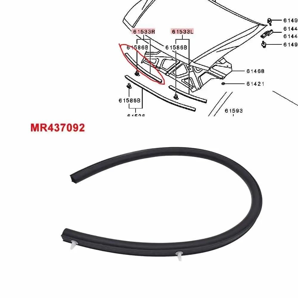 Sello De Goma For Capó, Burlete For Mitsubishi Pajero Montero III 2000-2006 V63V73 V75 MR437091 MR437092 MR437095 Recambio (Color : 3pcs)