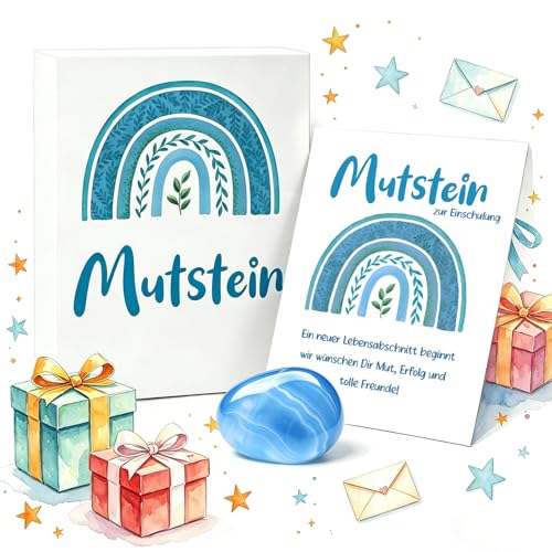 Schultüte Füllung Einschulung Junge Mädchen Geschenk - Geschenke zur Einschulung Schulanfang Jungen Glücksbringer Schulanfang Schulkind 2026 Geschenk Einschulungsgeschenke Mutstein für Schulstart