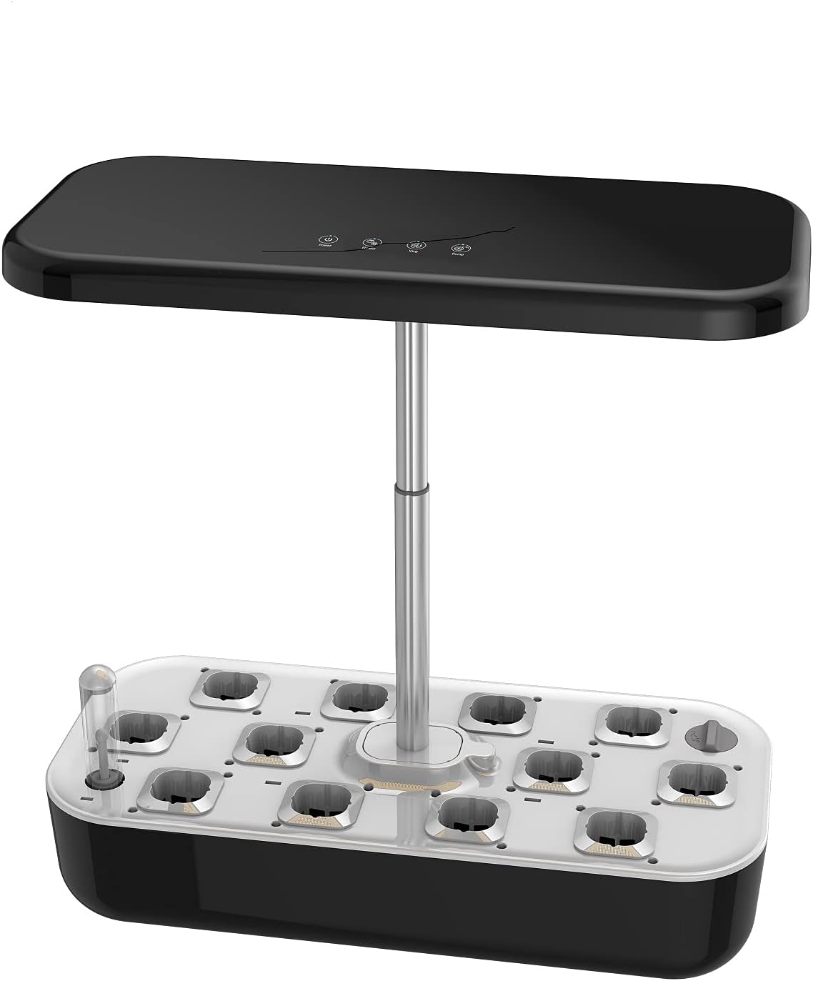 Wondruz Grow Light [Auto Turn on/Off] 18W Dual Head Timing 36 LED 5 Dimmable Levels Indoor Plants with Red/Blue Spectrum, 3/6/9/12/15H Timer, 3 Switch Modes