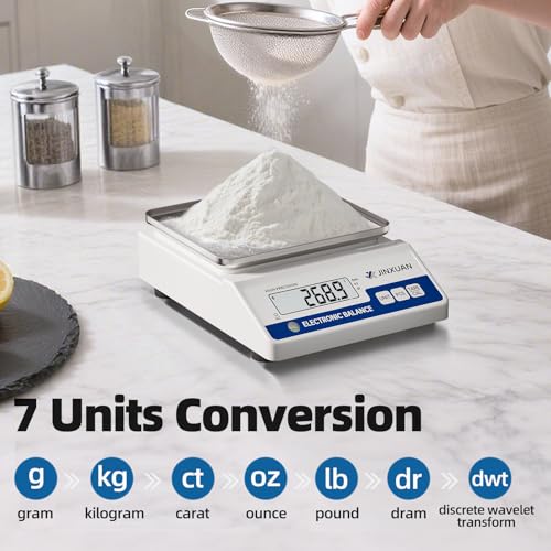 Image of Lab Scale 0.01g Accuracy 2000g Digital Analytical Balance with Backlit LCD 500g Weight Precision Scale Gram Scale Chemistry Scale for Weighing Gold Silver Jewelry Science g /kg /ct /oz /lb /dr /DWT
