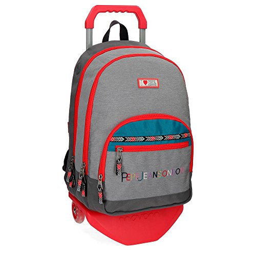 Mochila Pepe Jeans Katia doble compartimento con carro