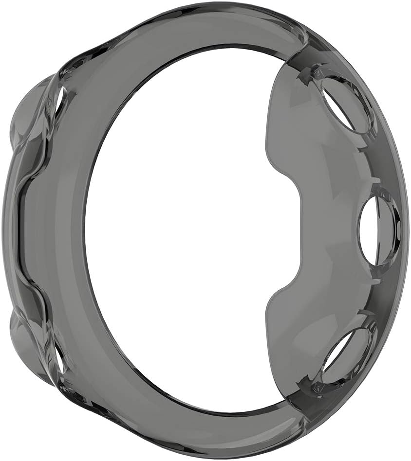 motong for garmin forerunner 45s transparent tpu protective case tpu protective case cover shell for garmin forerunner 45s black