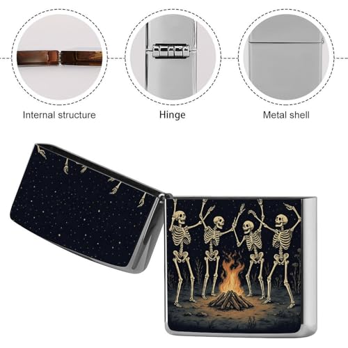 Funda metálica Dancing Skeletons para encendedores estándar miniatura 5