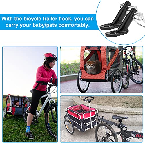 DIKEBAO 2 Stück Fahrradkupplung Anhänger Universal Fahrrad Anhängerkupplung Sattelstütze Kupplungen Fahrradanhänger für Kinderanhänger Hundeanhänger + 4 Sicherungsstift +1 multifunktionsschlüssel