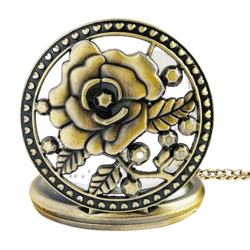 Image of VIGOROSO Women's Quartz Vintage Pocket Watch for Men Pocketwatch Women Unisex Accessory Analog Display Pendant Steampunk Costume Cosplay Prop Christmas Birthday Gift for Her Him Ideal Gifts
