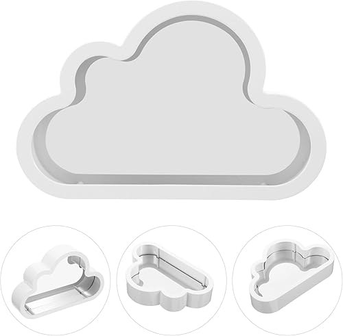 Miniatura 9 de OSALADI 1 juego de luces LED de noche de nube, marco de fotos transparente, lámparas de noche recargables por USB, lámpara de escritorio para