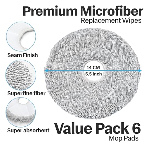 Image of AutoStory 6pcs Replacement Mop Pads for Dreame L10s L20 Ultra L10s Pro Ultra Heat L10 Ultra L10s Pro L10 Prime Xiaomi X10+ S10+ X40 Ultra Robot Vacuum Cleaner,Compatible with Dreametech X30 Ultra