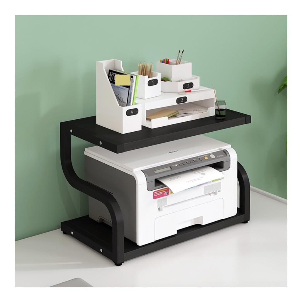 Supporto Stampante Supporto per Stampante Piccolo A 2 Livelli Organizzatore del per da Tavolo per per File Scanner Fax per Ufficio(D,44 * 28 * 30cm)