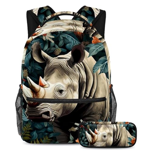 Cartable rhinocéros lot de 2 pour éviter le mal de dos et ranger les cahiers