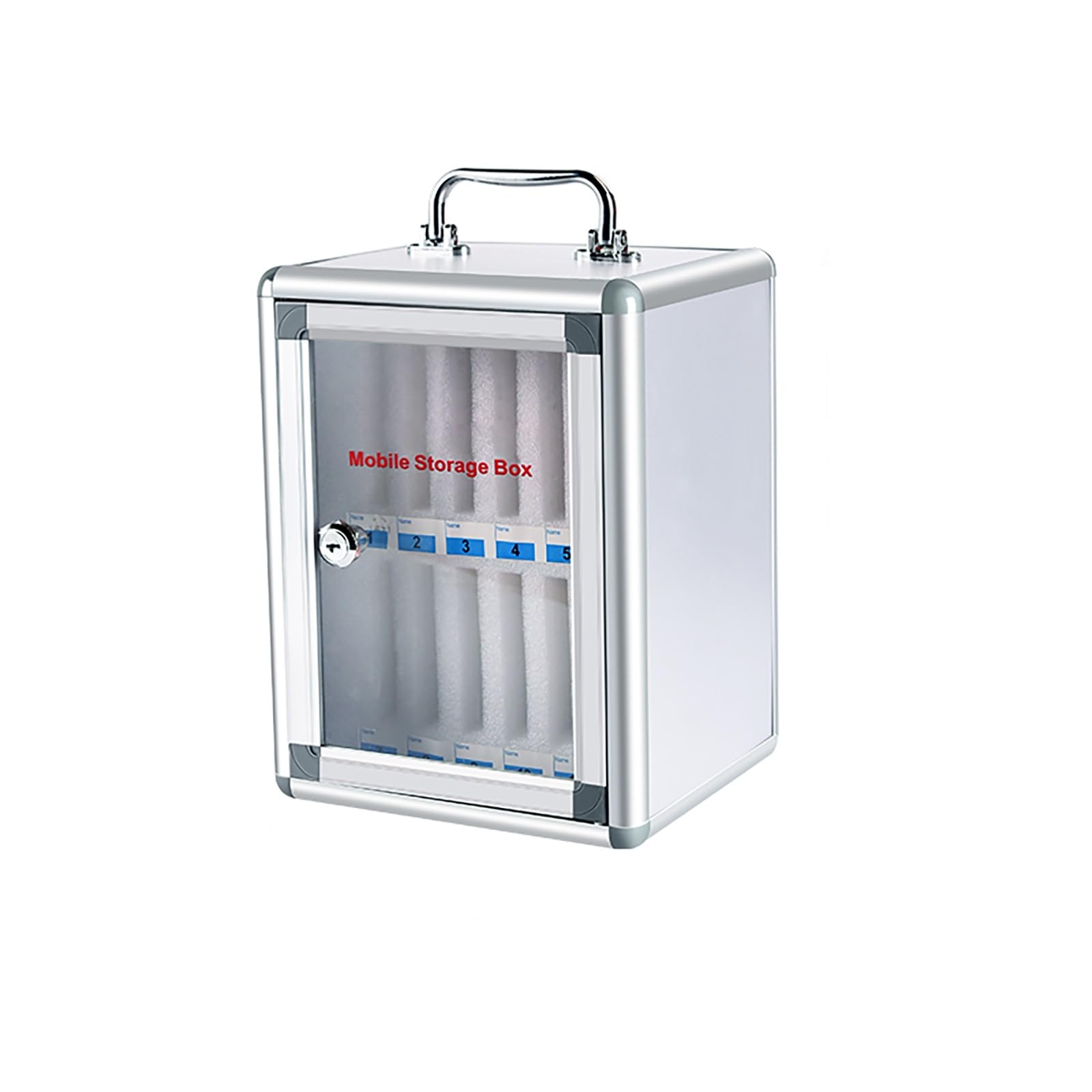 Scatola Porta cellulari in Lega di Alluminio - Armadietto Organizer per cellulari da 8 a 60 Scomparti per Ufficio, Aula, Sala conferenze - Soluzione da scrivania Multifunzionale per scuole