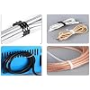 Cable Clamp Tie Set, American Clamp, Velcro Electrical Cable Tie, Ideal for Durable and Versatile Use, Organization and Regulation (100PCS ADVANTAGEOUS PACKAGE) (White, 2.5x100mm)
