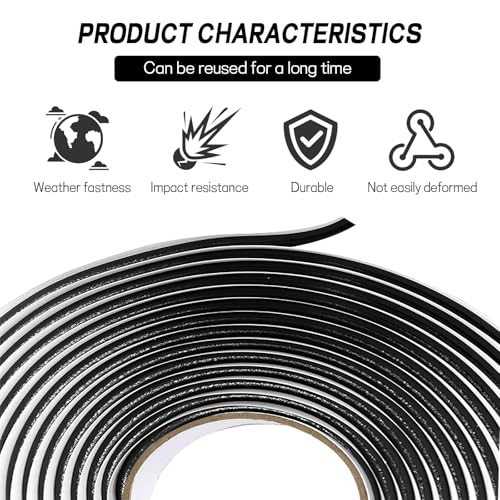 Image of Butyl Sealant Tape for Car Headlight, 13 FT Butyl Rubber Sealing Tape, Black Butyl Caulking Tape, Automotive RV Butyl Rubber Window Sealant for Taillights Windshield Doors