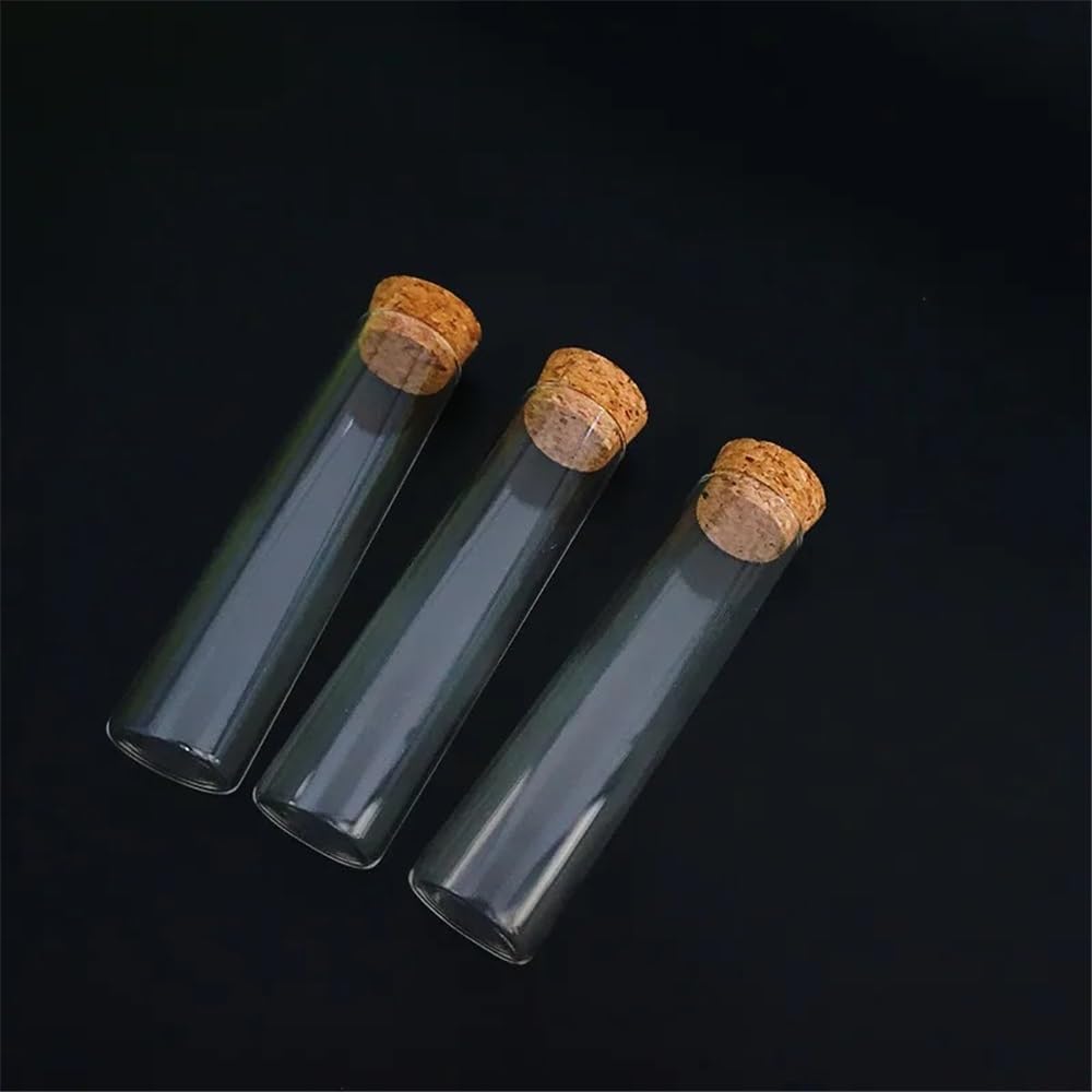 48 teile/los 25x 100mm Reagenzglas Mit Korken Transparent Labor Reagenzglas Flachen Boden