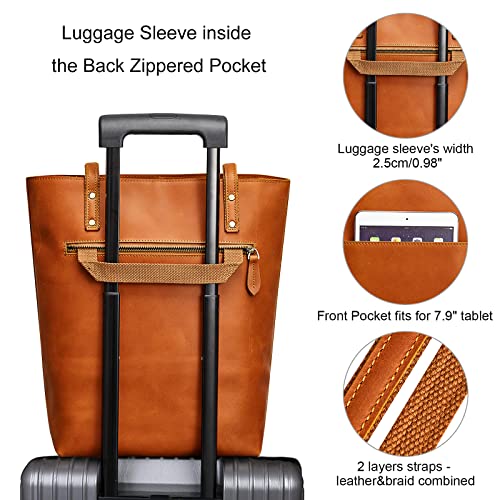 Bolso Tote de Cuero S-ZONE para Mujer miniatura 5