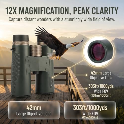 Binoculares 12x42 con Clip para Teléfono y IP67 miniatura 2