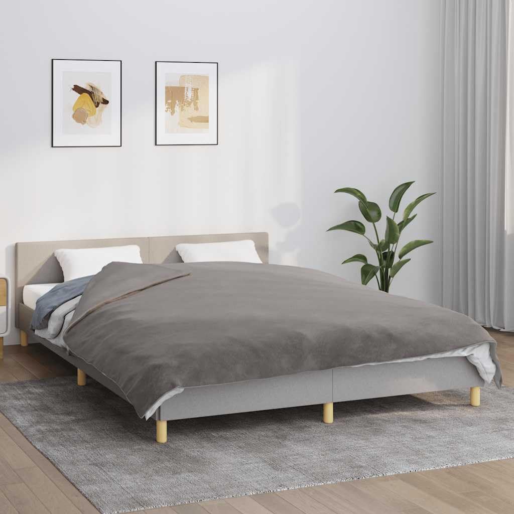 vidaXL Koc obciążeniowy z poszewką, szary, 200x225 cm, 9 kg, tkanina, koc, kołdra, kołdra relaksująca, kołdra obciążeniowa, kołdra koc uspokajający