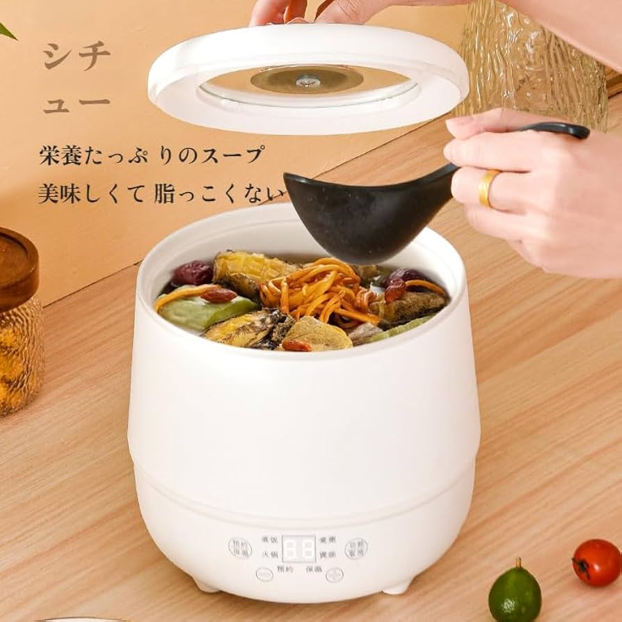 黒と白の多機能炊飯器 ヒロ・コーポレーション 炊飯器 5合炊き 炊飯ジャー スチーム