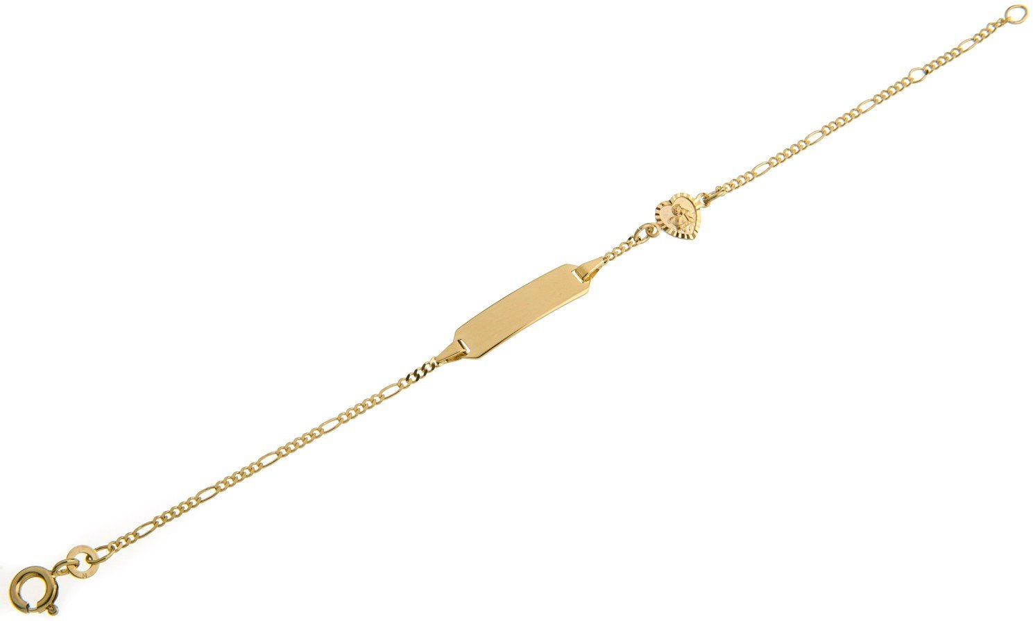 Gravurarmband Baby ID Armband mit Herz, 333 Gold, inkl. Gravur, Länge wählbar von 12-16cm