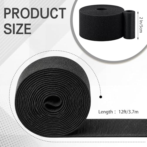 Image of WILLBOND 1 Roll of Fastening Tape Cable Ties Reusable Fastening Nylon Tape Double Side Hook Roll Hook and Loop Straps Wires Cords Management Wire Organizer Straps (2 Inch X 12 ft)