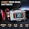 Jump Starter with Air Compressor, 8000A Car Battery Jump Starter (9.0 Gas/8.0L Diesel), 180PSI Car Battery Jumper Starter Portable 12V Jump Box with Jumper Cables, LED Light, Power Bank, LCD Display #1